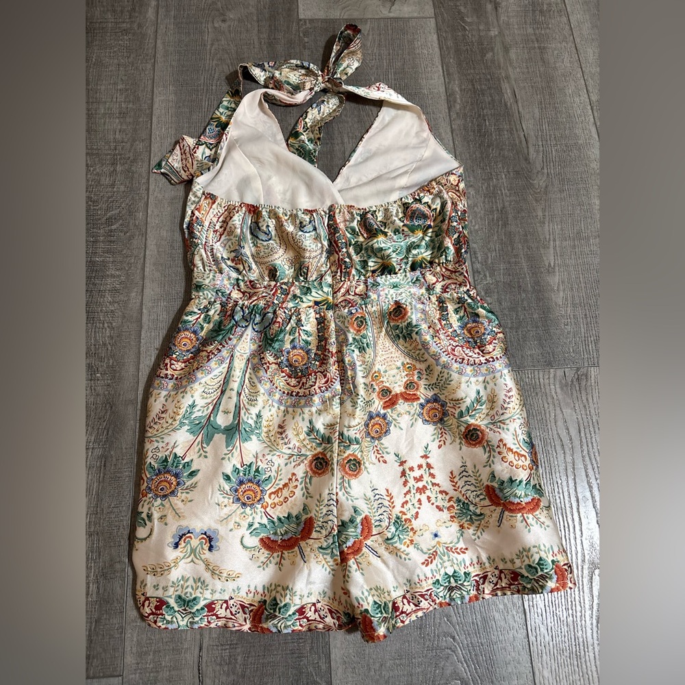 Lulu's Multicolor Backless Halter Romper - image 7